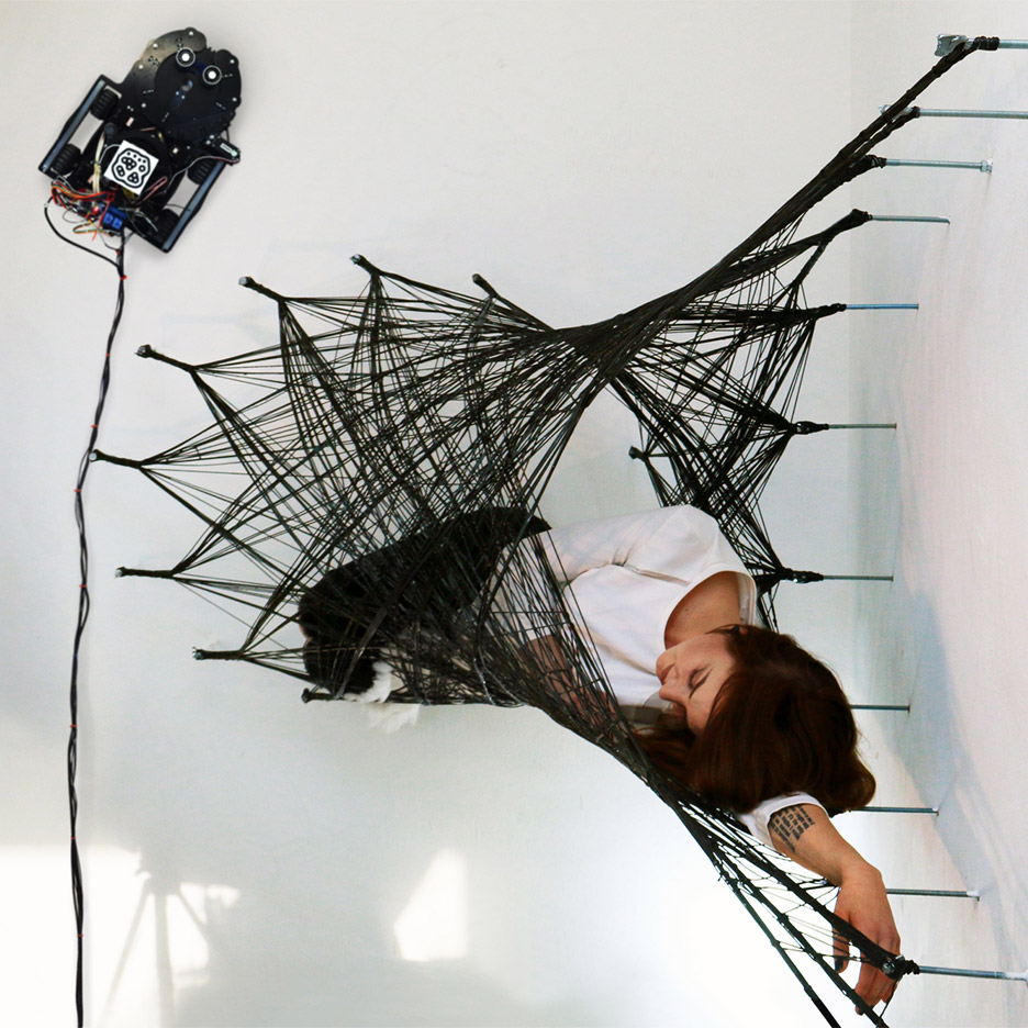 Wall-climbing robots build new structures from carbon fibre
